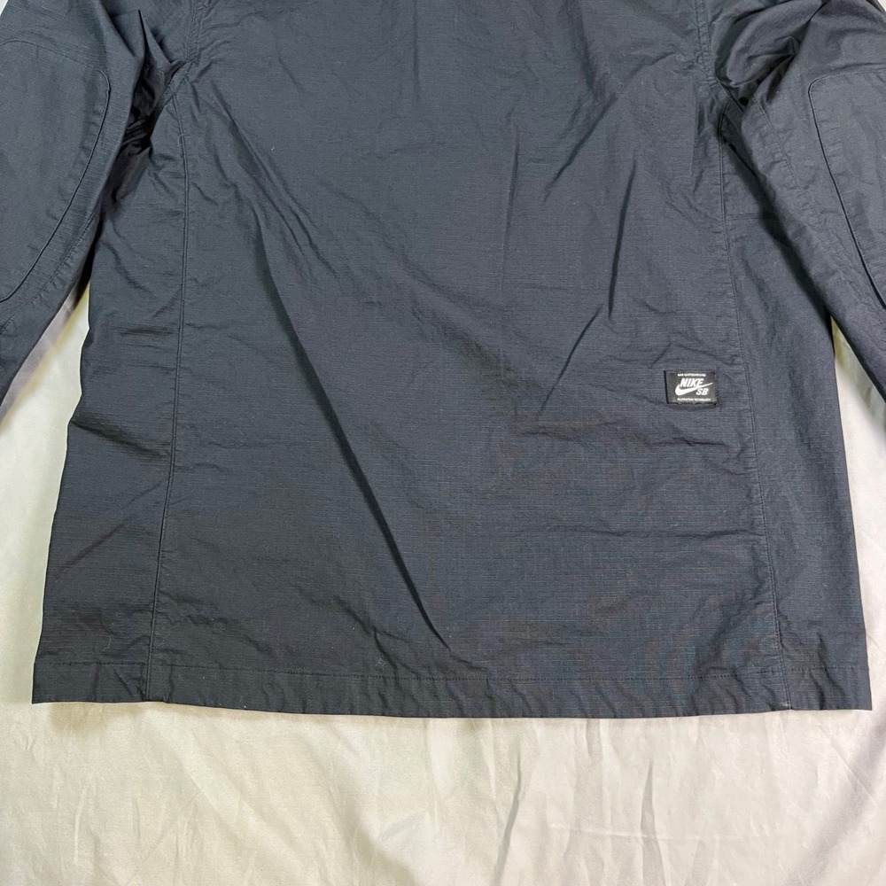 Nike SB Flex Coaches Chore Jacket Black Ripstop Utility Skate Coat Mens Large L - Picture 12 of 16